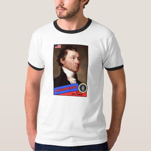 ジェームズ・モンロー・ベースボールカード Tシャツ (正面)