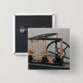 ジェームズ・ワットの蒸気機関の復元 缶バッジ (正面&裏面)