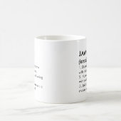 ジェームズ 名前, 編集可能 名前, カスタム 名前 Tシャツ コーヒーマグカップ (中央)