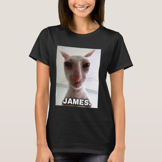 ジェームズ 猫 Tシャツ (正面)