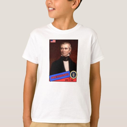 ジェームズ・K・ポーク 野球カード Tシャツ (正面)