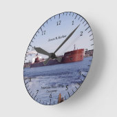 ジェームズ・R・バーカー時計 ラウンド壁時計 (傾斜)