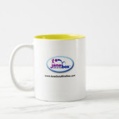 ジェーンが成功するのを見て下さい! ツートーンマグカップ (左)