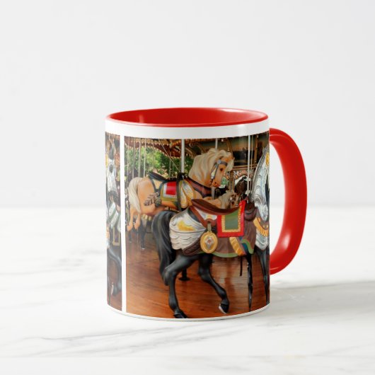 ジェーンの回転木馬馬の茶の中で マグカップ (正面右)