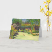 ジェーンの庭IIのオリジナルの水彩画カード カード (黄色い花)