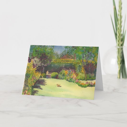 ジェーンの庭IIのオリジナルの水彩画カード カード (正面)