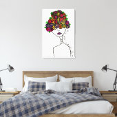 ジェーンは見えずにひっそりと隠れる キャンバスプリント (インサイチュ (寝室))