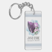 ジェーンアイレボンネットパープルボンネットと花 キーホルダー (正面左)