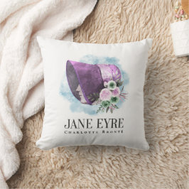 ジェーンアイレボンネットパープルボンネットと花 クッション
