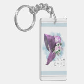 ジェーンアイレボンネットフラワーパープルとブルー キーホルダー (正面左)