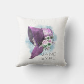 ジェーンアイレボンネットフラワーパープルとブルー クッション (裏面)