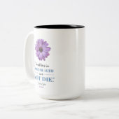 ジェーンアイレ保ー – 健康 – パープルデイジー ツートーンマグカップ (正面左)