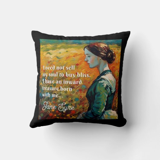 ジェーンアイレ引用文モネスタイル絵画 クッション (裏面)