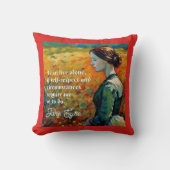 ジェーンアイレ引用文モネスタイル絵画 クッション (正面)