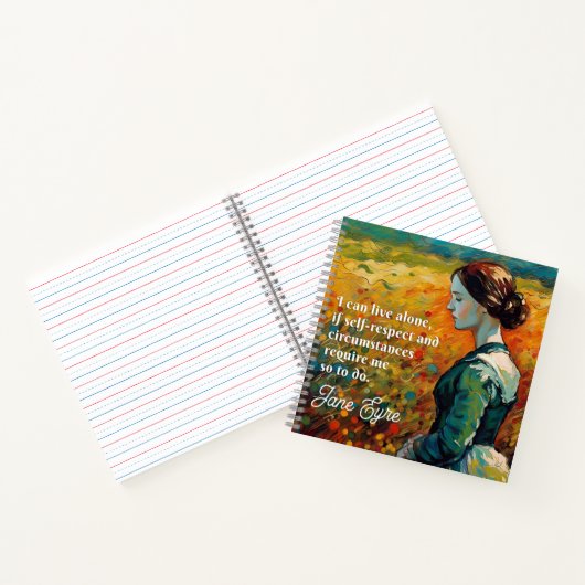 ジェーンアイレ引用文モネスタイル絵画 ノートブック (内部)