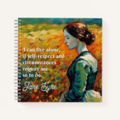 ジェーンアイレ引用文モネスタイル絵画 ノートブック (正面)