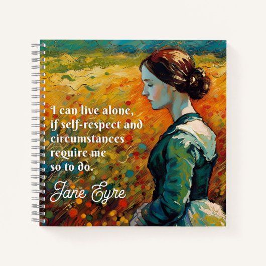 ジェーンアイレ引用文モネスタイル絵画 ノートブック (正面)