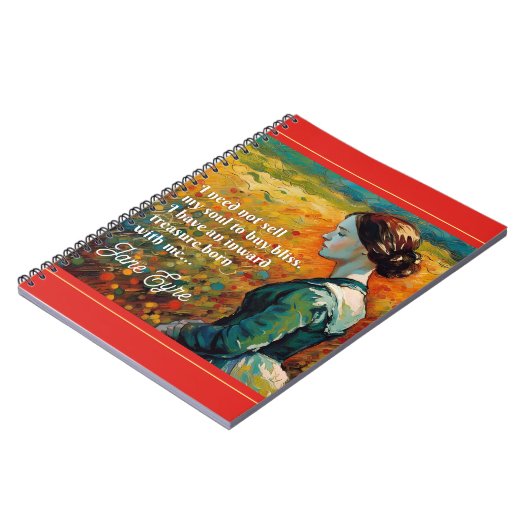 ジェーンアイレ引用文モネスタイル絵画 ノートブック (左側)