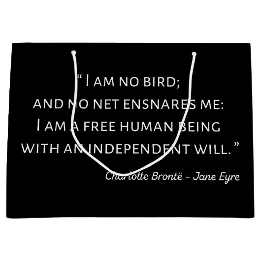 ジェーンアイレ引用文IIクラシックスタイル ラージペーパーバッグ (正面)