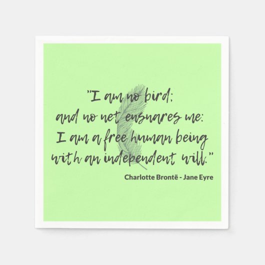 ジェーンアイレ引用文II スタンダードカクテルナプキン (正面)