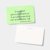 ジェーンアイレ引用文II バッジ (正面＆裏面)