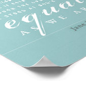 ジェーンアイレ – 今のまま – ティール(緑がかった色) ポスター (角)