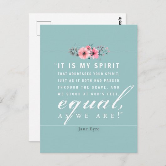 ジェーンアイレ – 今のまま – ティール（緑がかった色） ポストカード (正面/裏面)