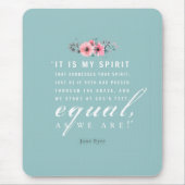 ジェーンアイレ – 今のまま – ティール（緑がかった色） マウスパッド (正面)