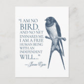 ジェーンアイレ – 私は鳥ではない – Swallow ポストカード (正面)