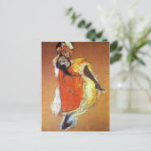 ジェーンアヴリル踊りバイトゥールーズ – ロートレック ポストカード (スタンド正面)