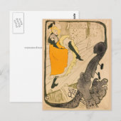 ジェーンアヴリル・アンリ・デ・トゥールーズ・ロートレック ポストカード (正面/裏面)