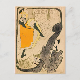 ジェーンアヴリル・アンリ・デ・トゥールーズ・ロートレック ポストカード