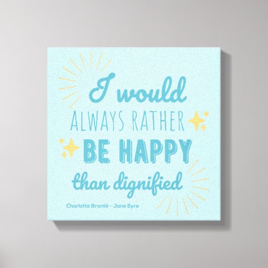 ジェーンエア引用文I -ブルーエディション キャンバスプリント (正面)