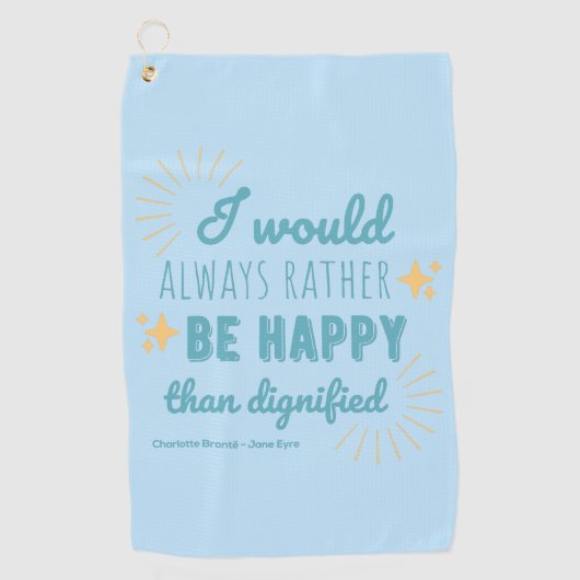 ジェーンエア引用文I -ブルーエディション ゴルフタオル (正面)