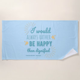 ジェーンエア引用文I -ブルーエディション ビーチタオル