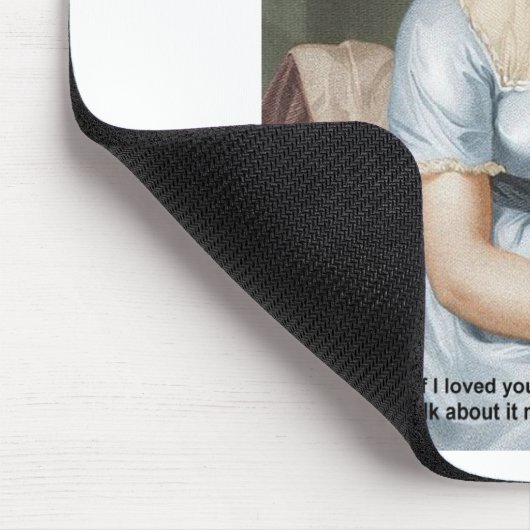 ジェーンオースティンはギフトとカードで私より少ない引用文を愛した マウスパッド (コーナー)