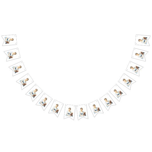 ジェーンオースティンテーマティーパーティー誕生日バナー バンティングフラッグ (全)