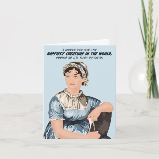 ジェーンオースティンハッピーバースデーグリーティングカード カード (正面)