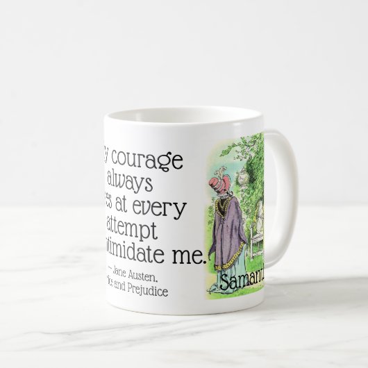 ジェーンオースティンプライドと偏見おもしろいブック引用文 コーヒーマグカップ (正面右)