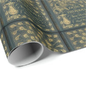 ジェーンオースティンプライドと偏見の孔雀ブックカバー ラッピングペーパー (ロールコーナー)