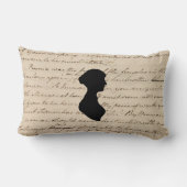 ジェーンオースティンプライドと偏見引用文 ランバークッション (裏面)