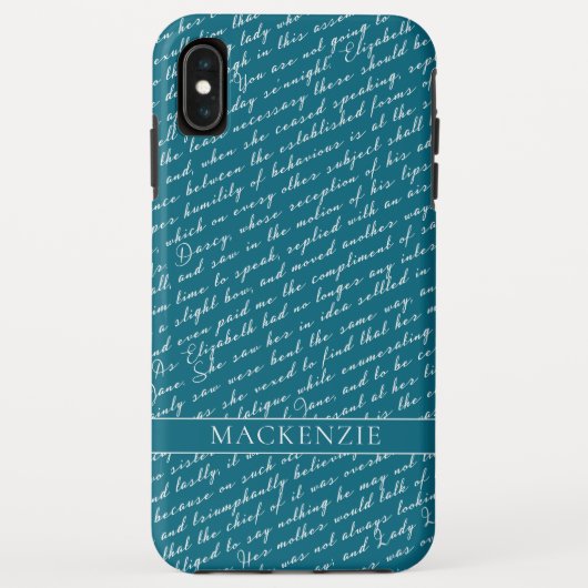 ジェーンオースティンプライドインジェルティーンフィールドボールティール(緑がかった色) Case-Mate iPhoneケース (裏面)