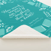 ジェーンオースティンプライド&偏見ティール(緑がかった色)フローラ本誌 シェルパブランケット (3/4)