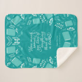 ジェーンオースティンプライド&偏見ティール(緑がかった色)フローラ本誌 シェルパブランケット (正面(横))