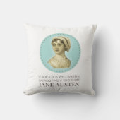 ジェーンオースティンポートレートと引用文オン読ズ クッション (正面)