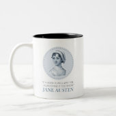 ジェーンオースティンポートレートと引用文オン読ズ ツートーンマグカップ (左)