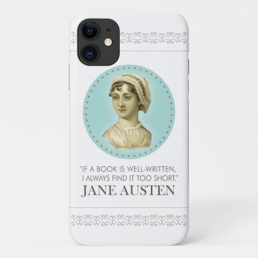 ジェーンオースティンポートレートと引用文読オンズケースマット Case-Mate iPhoneケース (裏面)