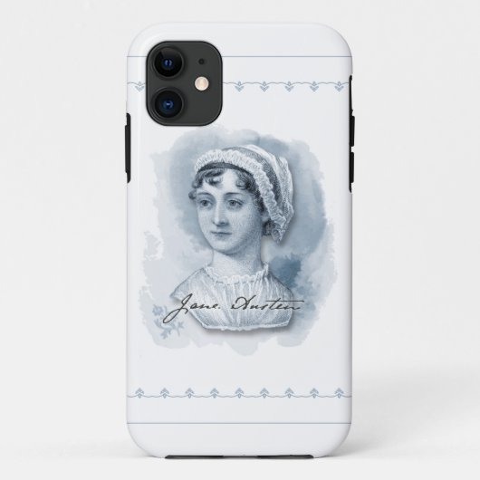 ジェーンオースティンポートレートと署名 Case-Mate iPhoneケース (裏面)