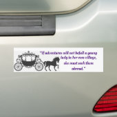 ジェーンオースティン引用文オンアドベンチャー バンパーステッカー (車上)