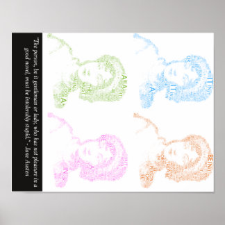 ジェーンオースティン引用文ポスター ポスター